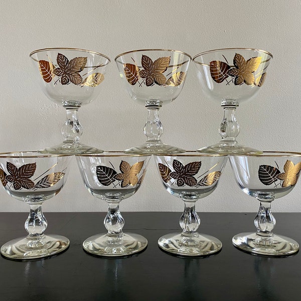 Gold Leaf Glasses Etsy