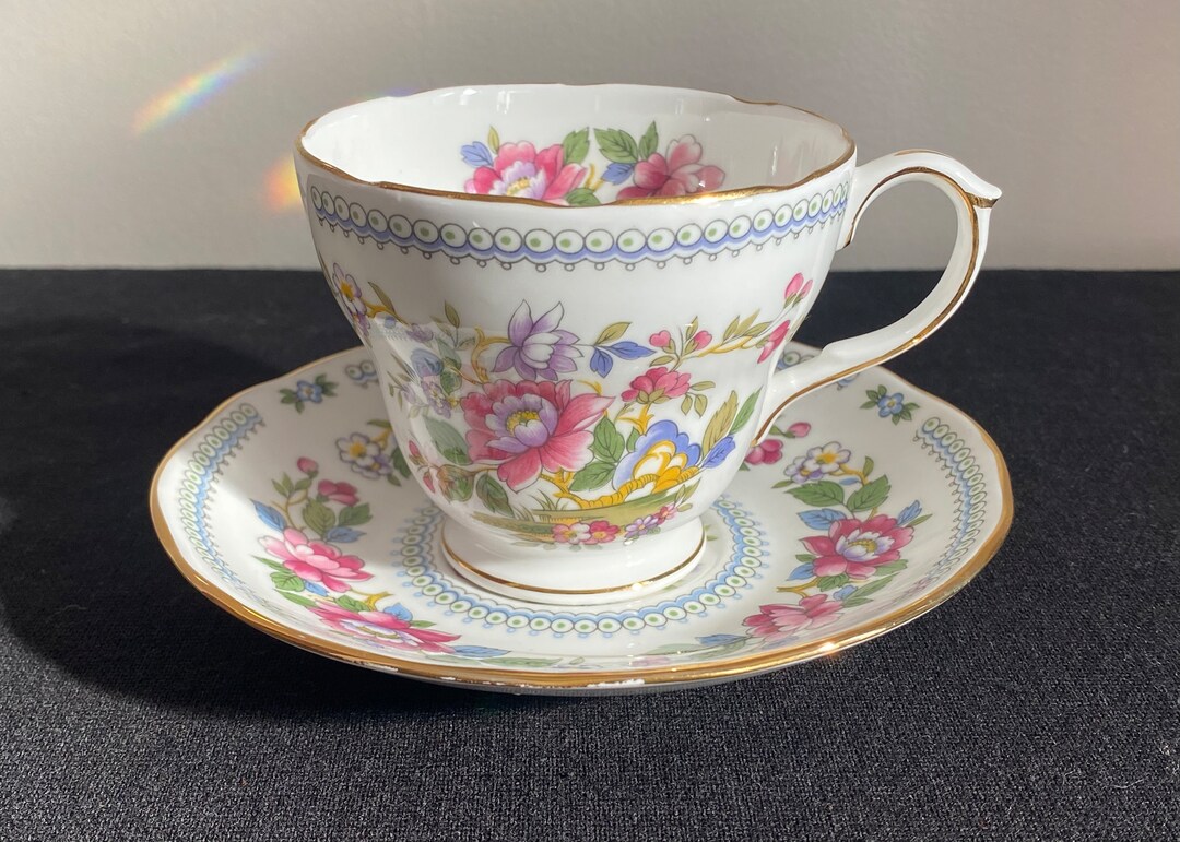 Vintage Duchess Bone China nanking Teacup and Saucer, Made in England