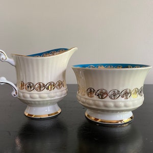 Vintage Elizabethan fine bone china &quot;Mayfair&quot; creamer and sugar bowl set