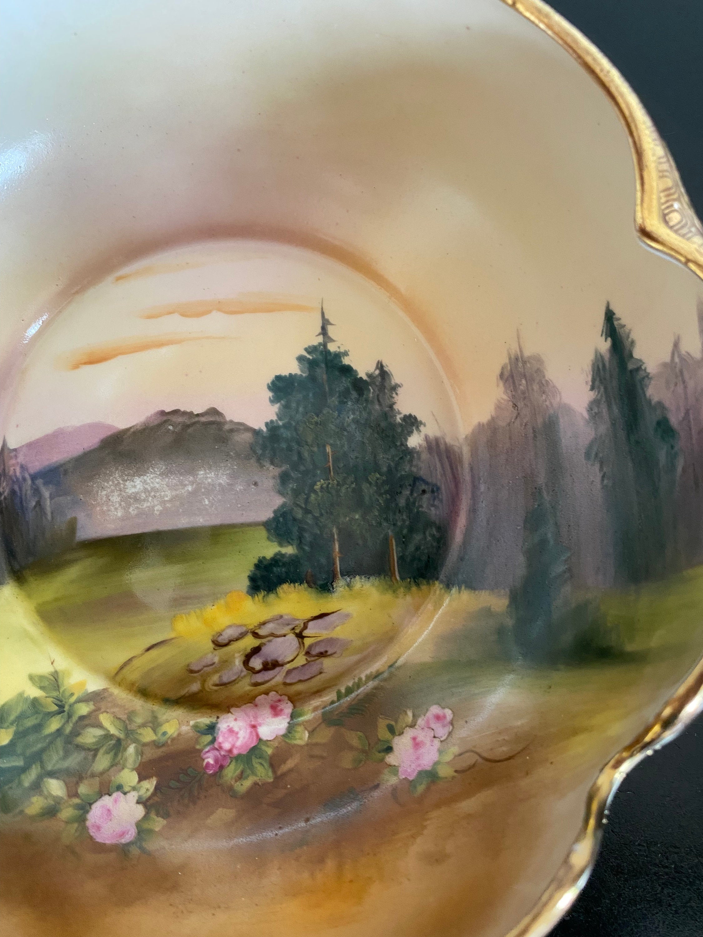 Antique Noritake Hand Painted Bowl, Made in Japan, Circa