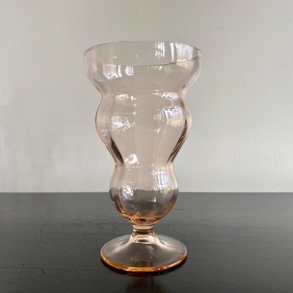 Pink Glass Vase Etsy