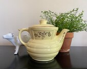 Vintage yellow and gold Drip-o-later ceramic coffee pot by the Enterprise Aluminum co., Vintage drip coffee maker, vintage kitchen ware