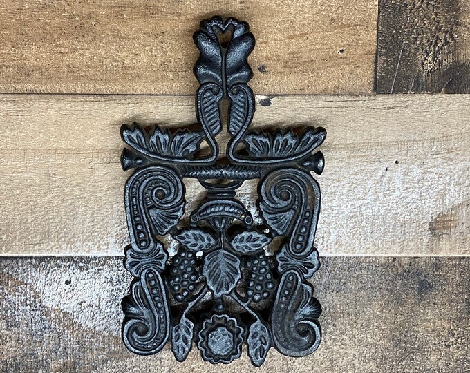 Vintage Cast Iron Wilton Grapevine Trivet Etsy