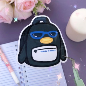 Pinguin School Nostalgischer Rucksack Wasserdichter Aufkleber - Pingüino Kawaii Cat Art