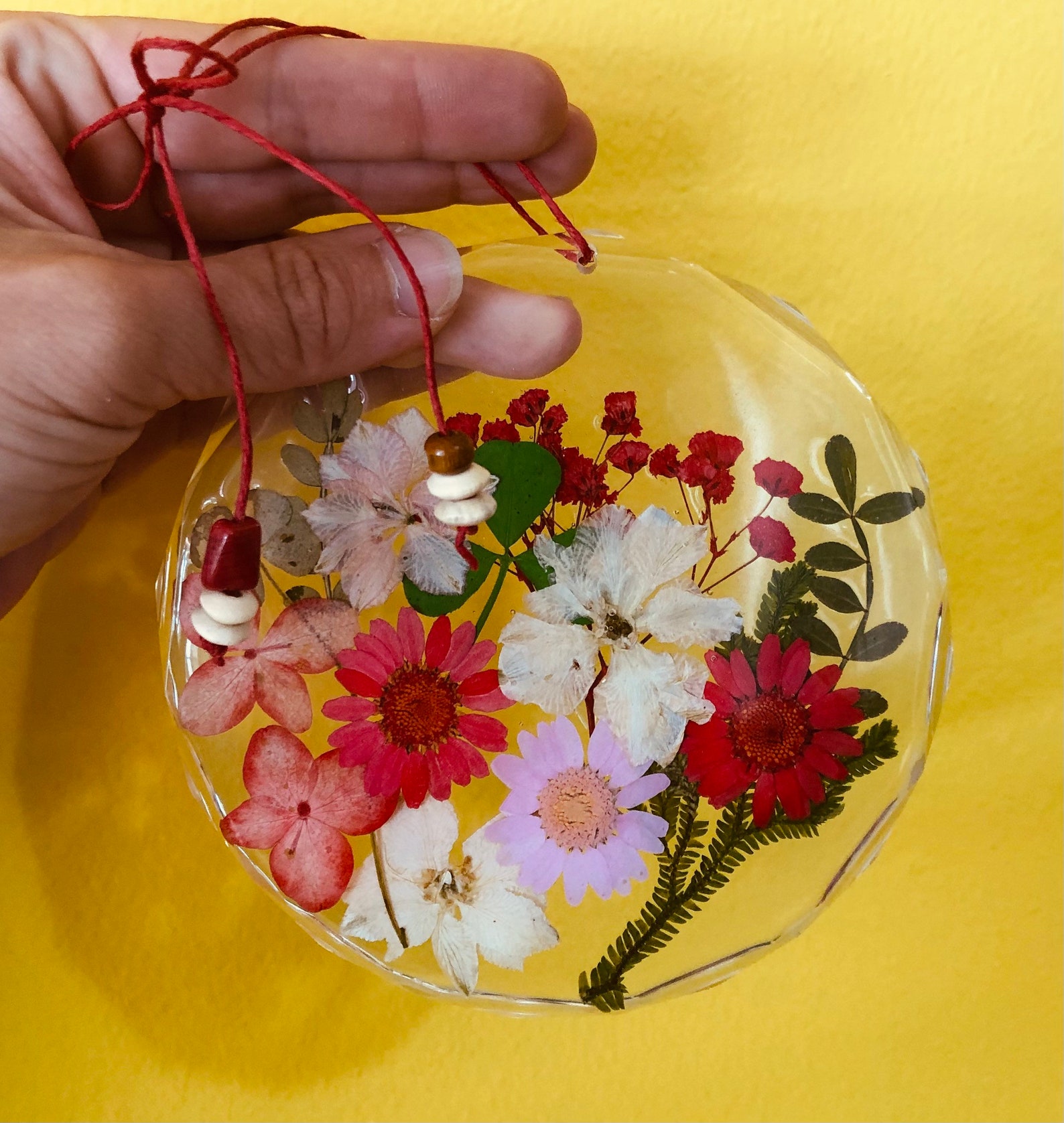 Resin suncatcher epoxy resin suncatcher suncatcher Pressed Etsy