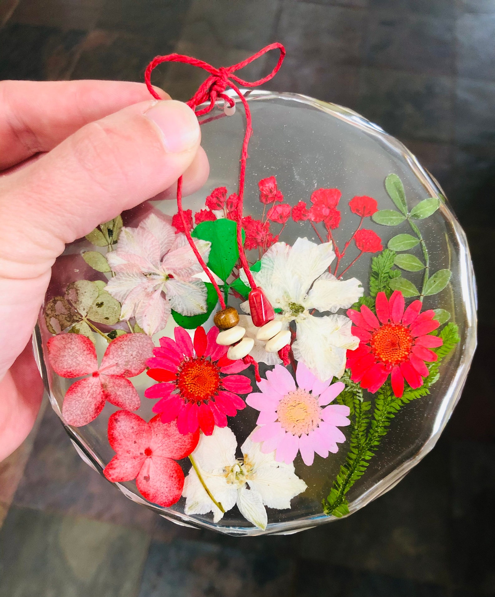 Resin suncatcher epoxy resin suncatcher suncatcher Pressed Etsy