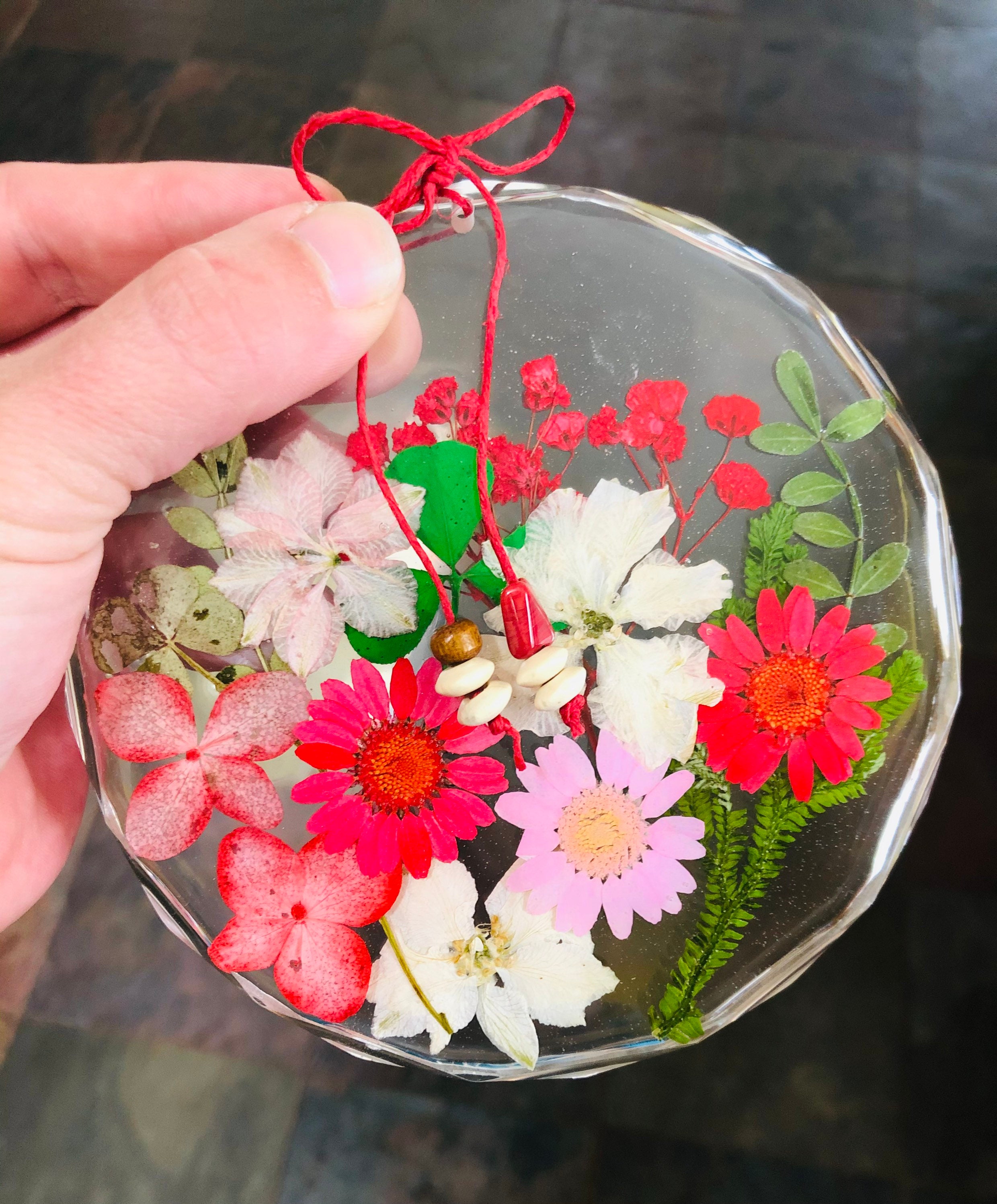 Resin suncatcher epoxy resin suncatcher suncatcher Pressed Etsy