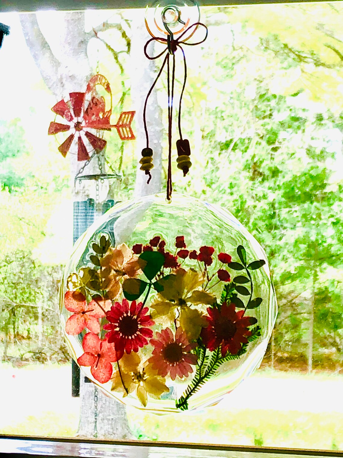 Resin suncatcher epoxy resin suncatcher suncatcher Pressed Etsy