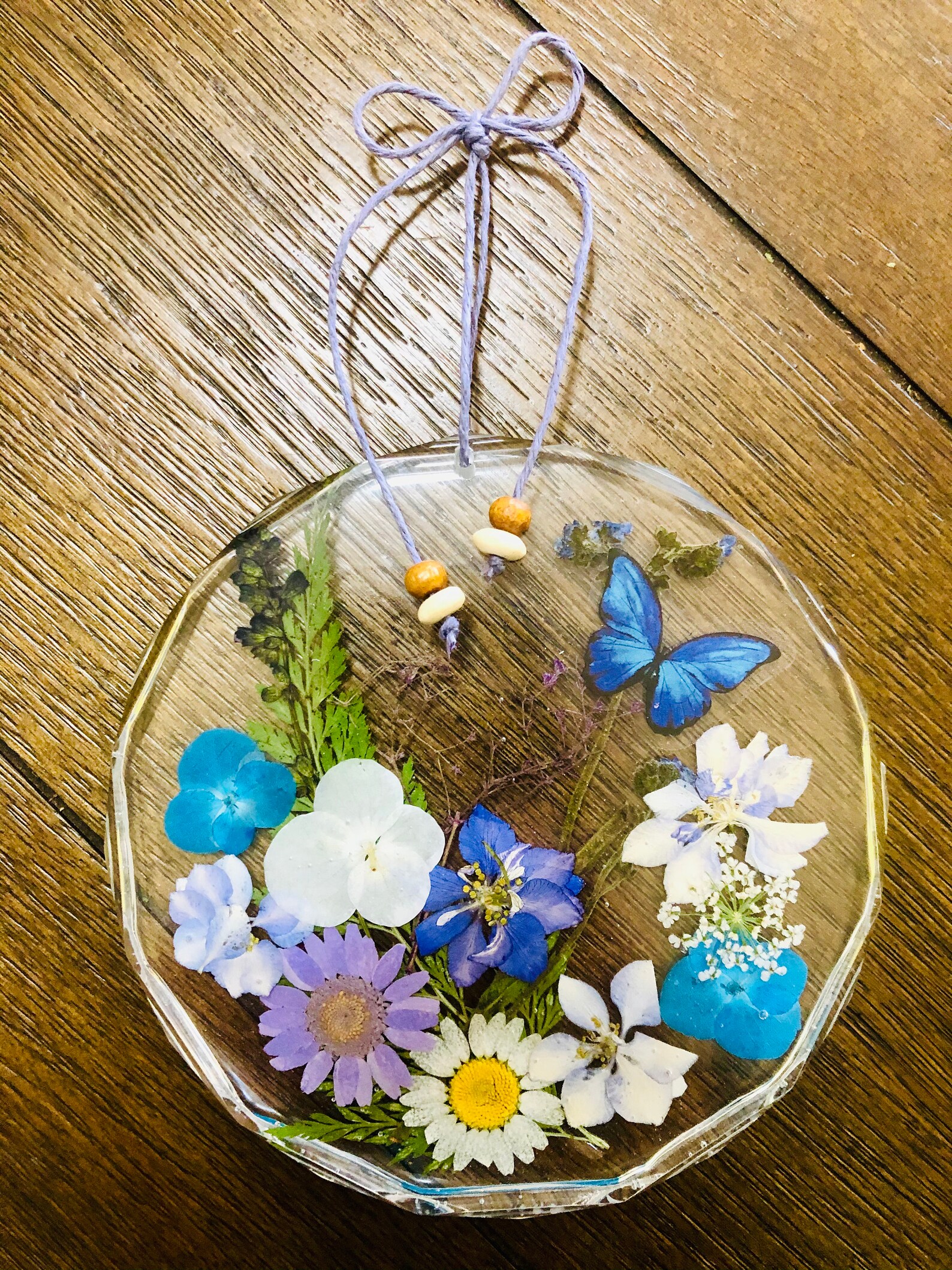 Resin suncatcher epoxy resin suncatcher suncatcher Pressed Etsy