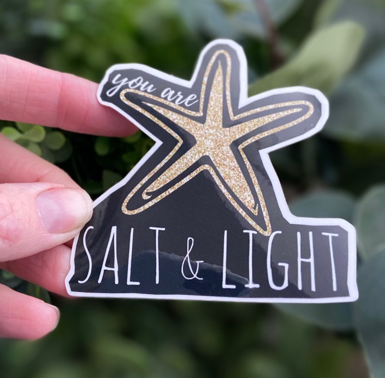 Salt and Light Sticker, Christian Sticker, Decal, Sea Star Sticker ...