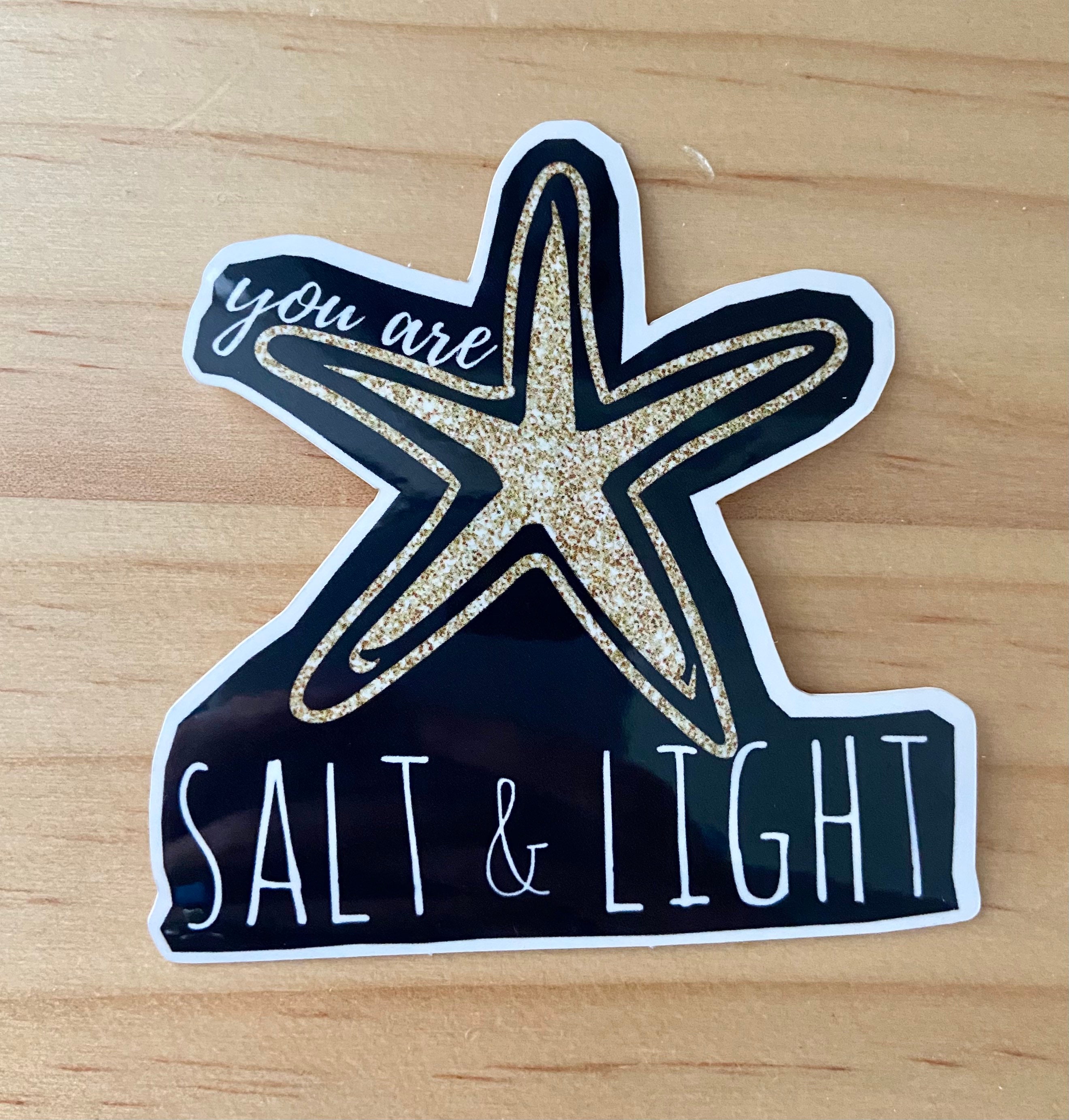 Salt and Light Sticker, Christian Sticker, Decal, Sea Star Sticker ...