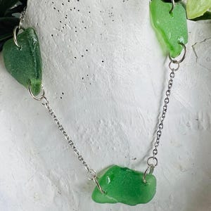 Green Seaglass Anklet, anklet,  anklet jewelry, real seaglass, ankle jewelry, genuine seaglass
