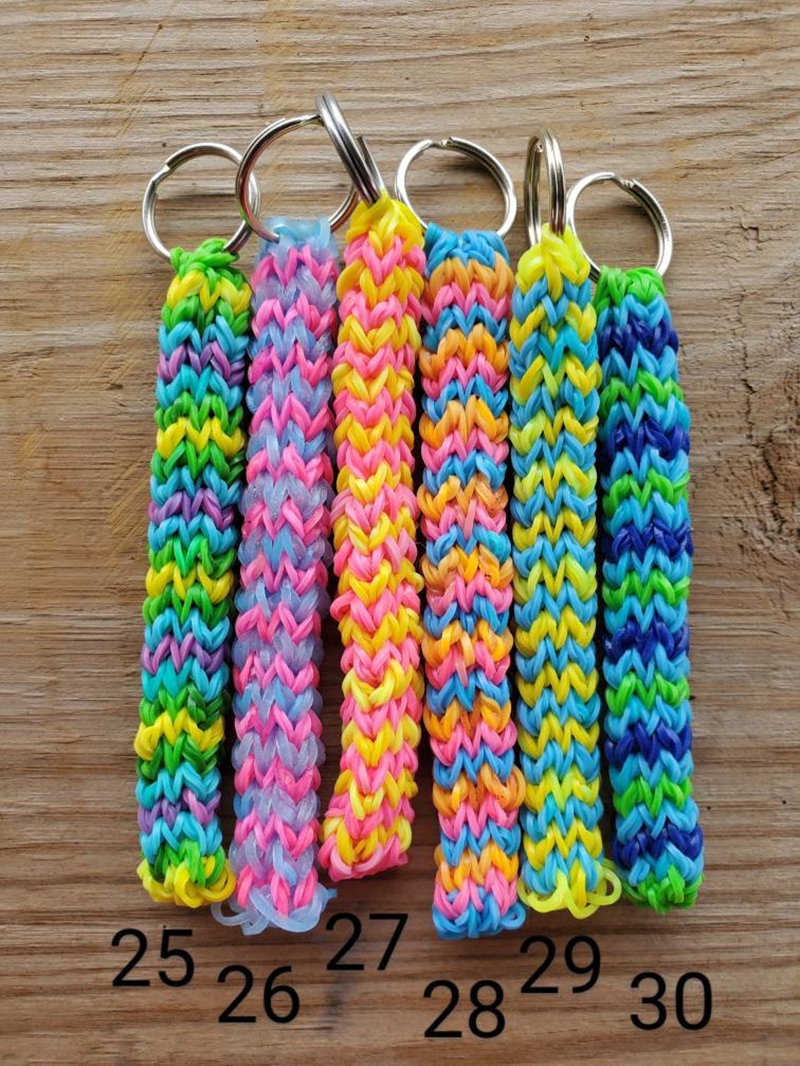 Stretchy Rubber Band Key Chains Etsy