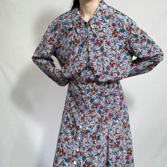 Vtg 70s Vested Gentress Cotton Sun DressBumblebee Novelty Print Midi DressBright Pink Orange Green Floral PrintGarden Party DressMedium