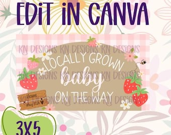 Locally Grown Editable Canva Banner Template | 36x60 DIY Painted Sign | Digital Download