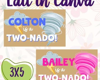 TWONado Editable Canva Banner Template | 36x60 DIY Painted Sign | Digital Download