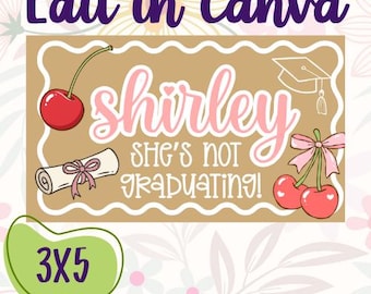 Shirley Temple Graduation Editable Canva Banner Template | 36x60 DIY Painted Sign | Digital Download
