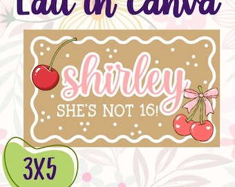 Shirley Temple Birthday Editable Canva Banner Template | 36x60 DIY Painted Sign | Digital Download
