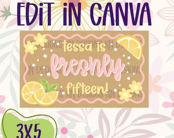 Freshly 15 Editable Canva Banner Template | 36x60 DIY Painted Sign | Digital Download