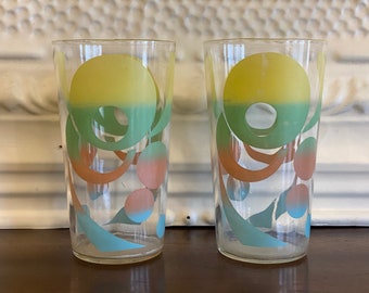 Set of 2 Mid Century Juice Glasses