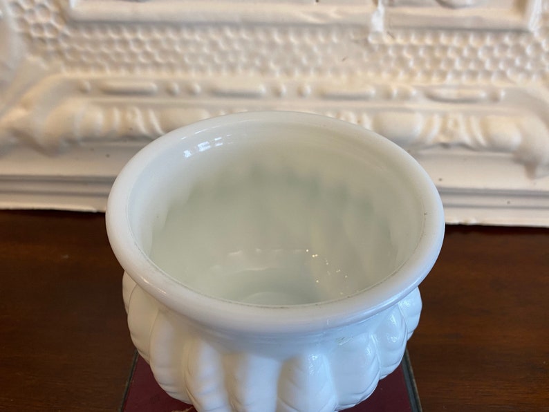 Randall Milk Glass Planter