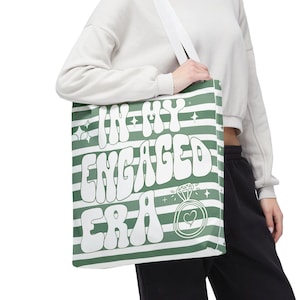 In My Engaged Era Tote Bag, Engaged Bag, Engagement Gift for Her, Custom Future Mrs. Tote Bag, Fiancee Tote Bag,Future Mrs Tote Bridal Party