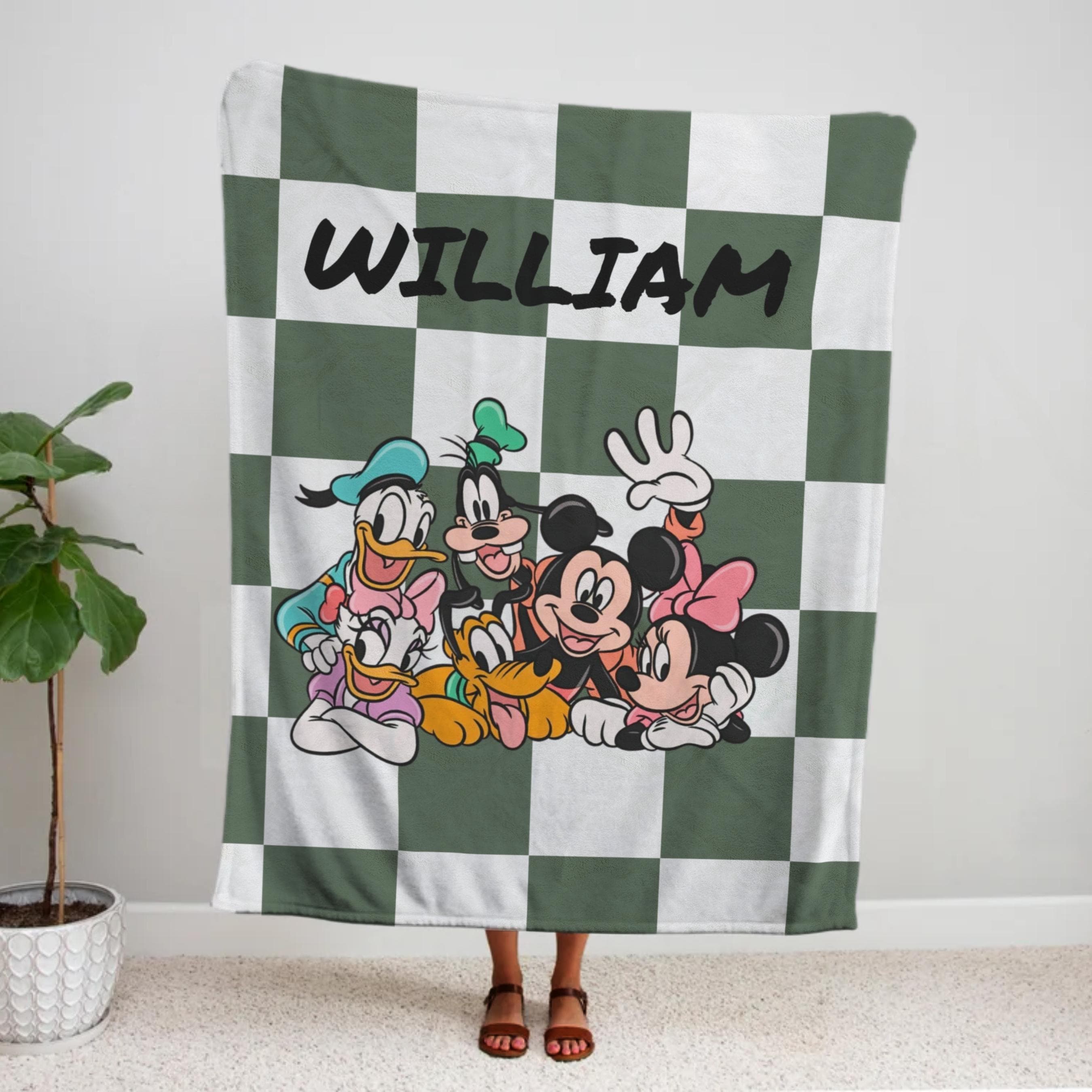 Discover Personalized Mickey Minnie Blanket for kids, Disney Blanket Custom Kids Blanket, Disney Baby Fleece Blanket, Disney Gift