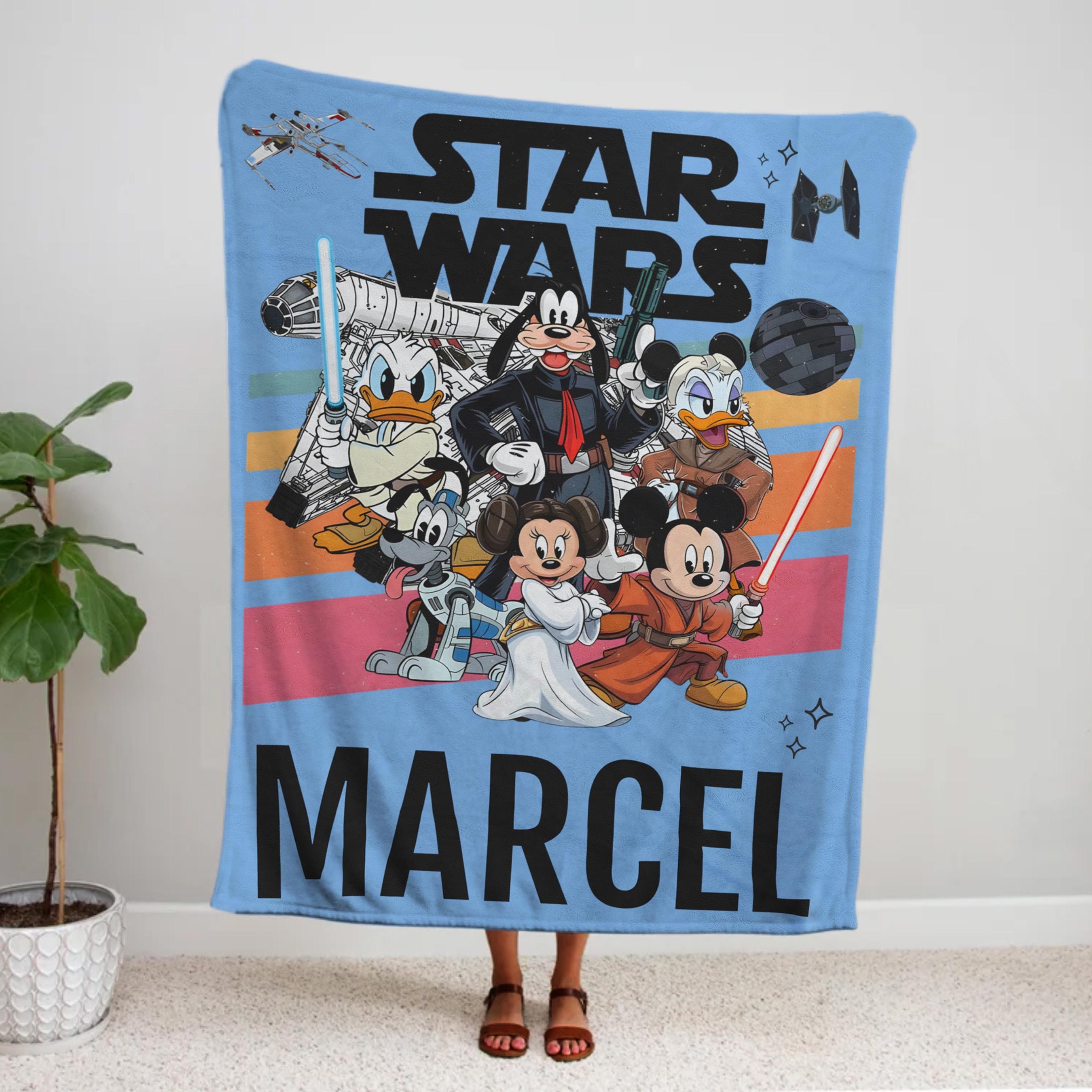 Discover Personalized Star Wars Blanket, Disney Characters Blanket Star Wars Bedroom Gift For Kids