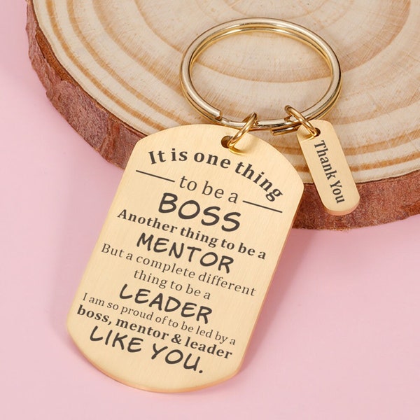 Boss Day Gifts for Women Men Office Keychain Thank You Boss Gift for Coworker Mentor Supervisor Leader Leaving Going Away Retirement Gifts