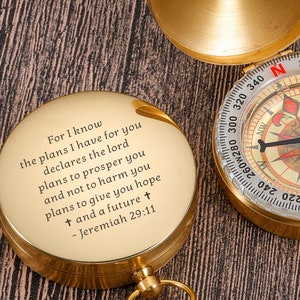 Personalized Baptism Compass, Baptized Gifts for Son, First Communion Gift, Christian gifts, Religious Gift, Custom Christian Gifts Compass