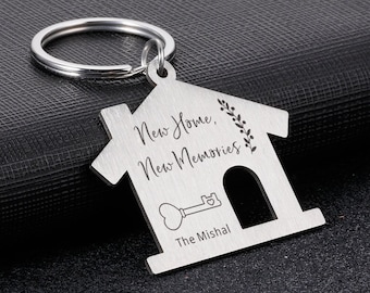 Neues Zuhause Schlüsselbund, personalisierter Schlüsselbund Paare Schlüsselbund, neues Zuhause Neue Erinnerungen, neue Hausbesitzer, Housewurm Geschenk, neues Zuhause Geschenk
