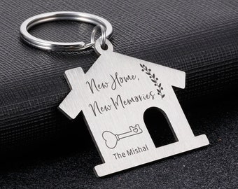 Portachiavi nuova casa, portachiavi personalizzato, portachiavi per coppie, nuova casa, nuovi ricordi, nuovi proprietari di casa, regalo per la tarlo, regalo per la nuova casa