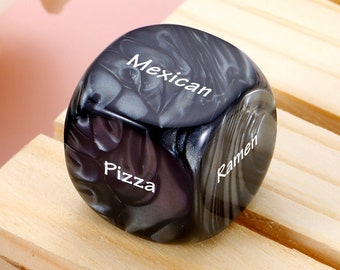 Personalized Movie/Food Dice Engraved Dice Custom Movie Dice Date Night Dinner Decision Anniversary Gift For Him What To Eat What To Do