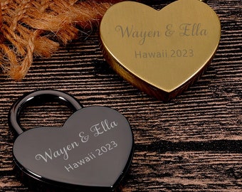 Wedding Gifts | Annivesary Gift | Present Love Lock Personalised Engraved Padlock | Traveling Gifts | Honeymoon Gift | Love memories