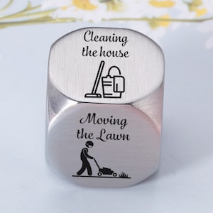 Custom Dice With Your Choice, Personalized Chore Dice, Gift For Boyfriend, Housework Cube, Home Duty Decision Make, Custom Dice