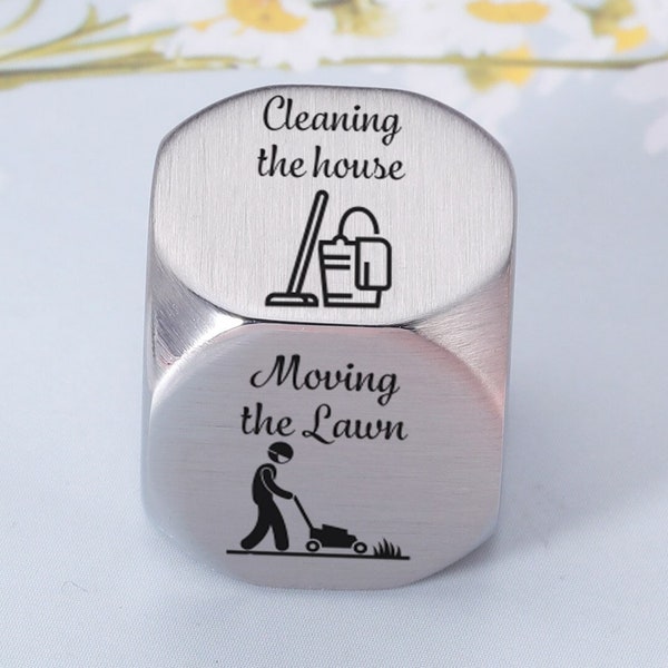 Custom Dice With Your Choice, Personalized Chore Dice, Gift For Boyfriend, Housework Cube, Home Duty Decision Make, Custom Dice