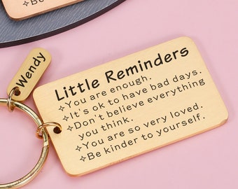 Little Reminders Keychain, Mental Health Gift, You are enough, Inspirational Gift for Daughter Son, Reminder Gift For Friend, Self Love Gift