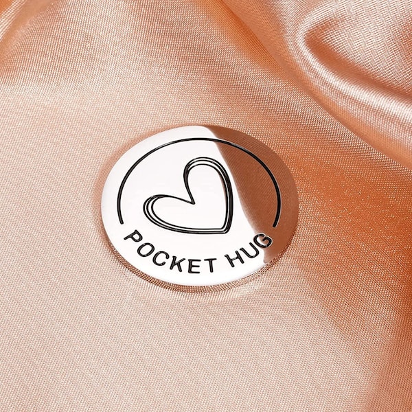 Pocket Hug Personalised Coin or Keyring / Pocket Token / Mental Gealth Gifts / Custom Pocket Hug / Pocket Token Gift / Pocket Hugs