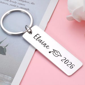 2026 Graduation Gifts with Name for Him Her, Class of 2026 Keychains Bulk Personalized College Gifts for Women Men High School Grad Student