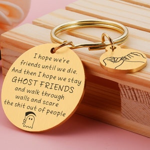 I Hope We're Friends Until We Die, Best Friends Gifts, Funny Birthday Graduation Friendship Gifts for Women, Best Friends Bestie Gifts