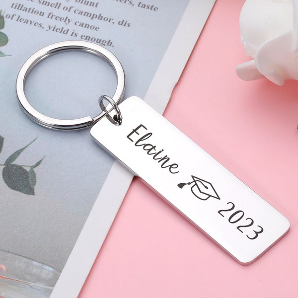 Graduation Keychain With Name Etsy