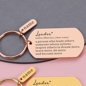 Cadeaux patrons pour femmes et hommes Bureau porte-clés Cadeau de remerciement patron pour leader Mentor superviseur Patron leader départ départ en retraite Cadeau