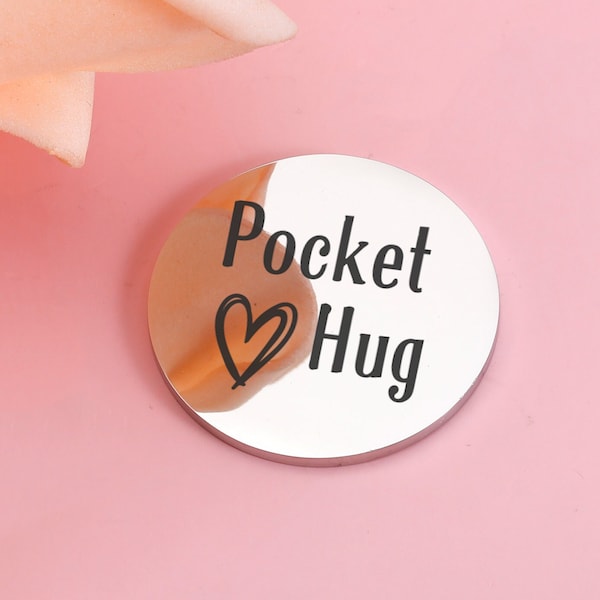 Personalized Pocket Hug Token, Pocket Hug Gift, When times are tough, Little Pocket Hug, Pick Me Up Pocket Hug Token, Inspirational Gifts