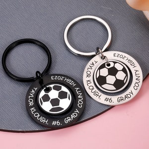 Soccer Keychain Gifts, Personalized Soccer Keychain, Custom Soccer Keychains, Custom Keychain for Soccer Lover, Back to School Gift