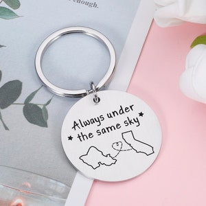 Long Distance Relationship, Long distance Gift, Friendship Forever Gift, Always under the same sky, Moving away Gift, Leaving Home Gift