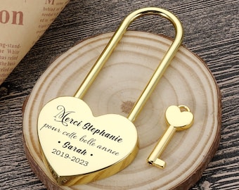 Cadeaux d'anniversaire de couple grand cadenas personnalisé cadeau d'anniversaire de mariage cadenas d'amour cadenas personnalisé cadeau de la Saint-Valentin pont de serrure d'amour