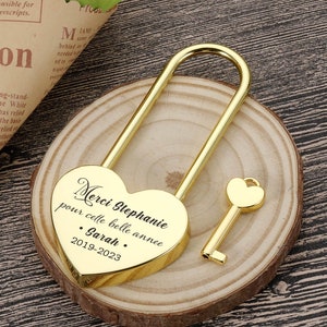 Verjaardagscadeaus stel Gepersonaliseerde groot hangslot Cadeau huwelijksverjaardag Liefdesslot Gepersonaliseerde hangslot Valentijnscadeau liefdesslot brug