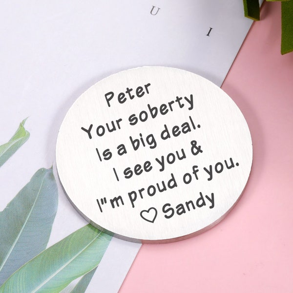 Sobriety chip | sobriety gift | sobriety token | Custom Gift| your sobriety is a big deal gift | addiction recovery | Sobriety Gifts for Him
