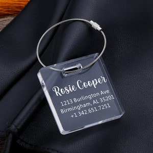 Personalized Luggage Tag, Monogrammed Luggage Tag, Bridesmaid Gift, Wedding Gift, Wedding Favor, Bridal Shower Gift, Luggage Tags