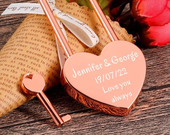 Personalised Large Padlock Wedding Annivesary Gift Present Love Lock Personalised Engraved Padlock Valentine's Day Gift for Him
